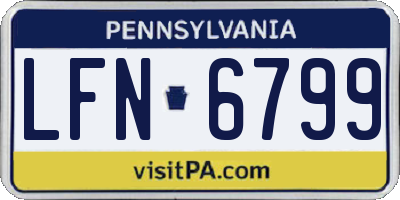 PA license plate LFN6799