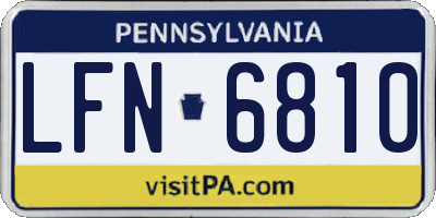 PA license plate LFN6810