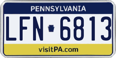 PA license plate LFN6813