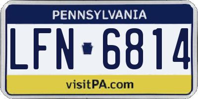 PA license plate LFN6814