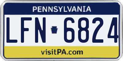 PA license plate LFN6824