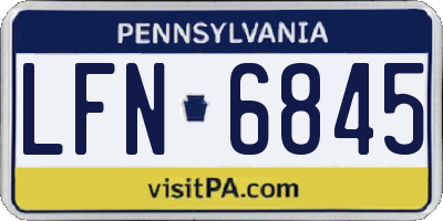 PA license plate LFN6845