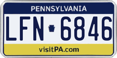 PA license plate LFN6846