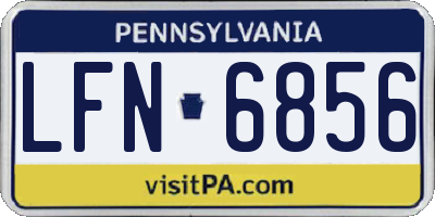PA license plate LFN6856