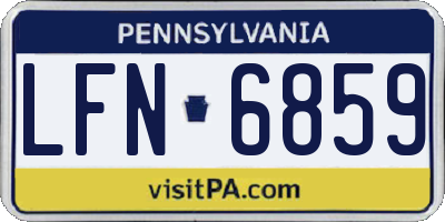 PA license plate LFN6859