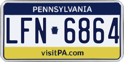 PA license plate LFN6864
