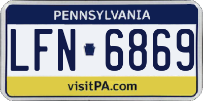 PA license plate LFN6869