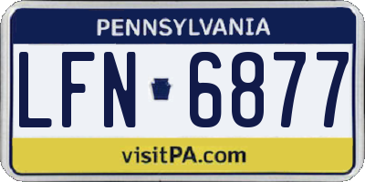 PA license plate LFN6877