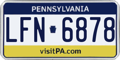 PA license plate LFN6878