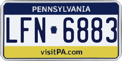 PA license plate LFN6883
