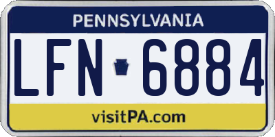 PA license plate LFN6884