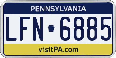 PA license plate LFN6885