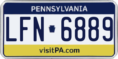 PA license plate LFN6889