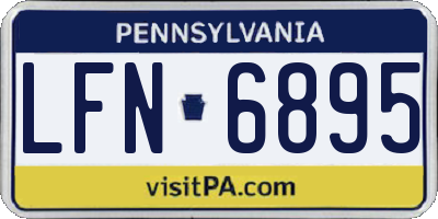 PA license plate LFN6895