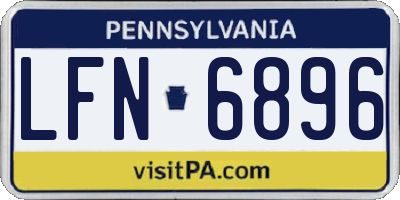 PA license plate LFN6896