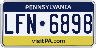 PA license plate LFN6898