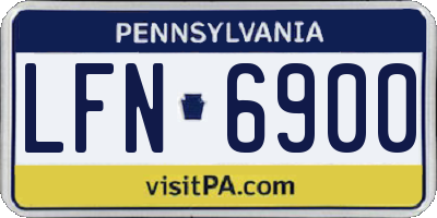 PA license plate LFN6900