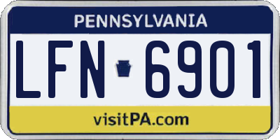 PA license plate LFN6901