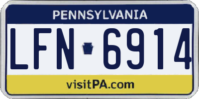 PA license plate LFN6914