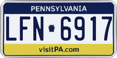 PA license plate LFN6917