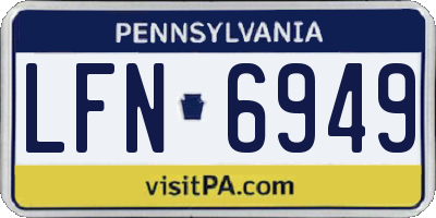 PA license plate LFN6949
