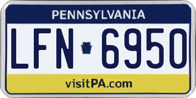 PA license plate LFN6950