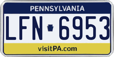 PA license plate LFN6953