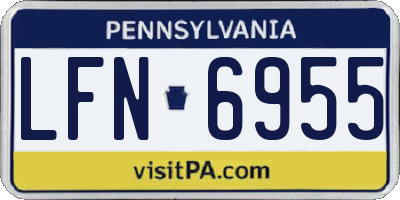 PA license plate LFN6955