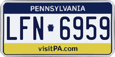 PA license plate LFN6959
