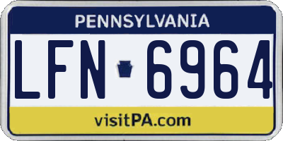 PA license plate LFN6964