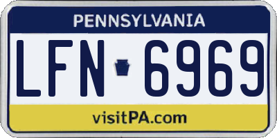 PA license plate LFN6969