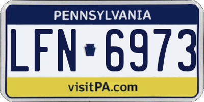 PA license plate LFN6973