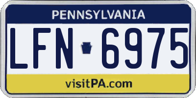 PA license plate LFN6975