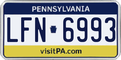 PA license plate LFN6993