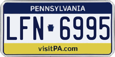 PA license plate LFN6995
