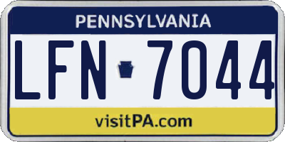 PA license plate LFN7044