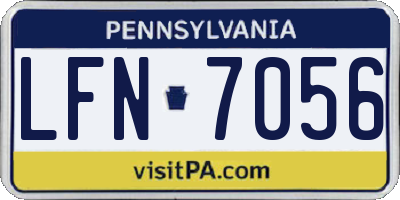 PA license plate LFN7056