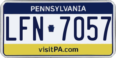 PA license plate LFN7057