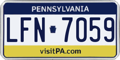 PA license plate LFN7059