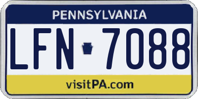 PA license plate LFN7088