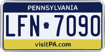 PA license plate LFN7090