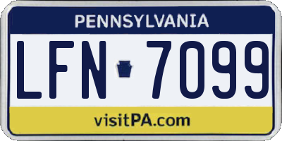 PA license plate LFN7099