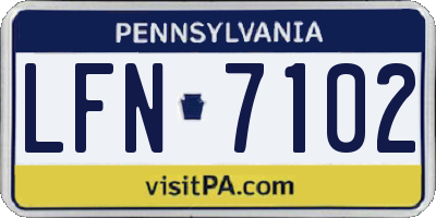 PA license plate LFN7102