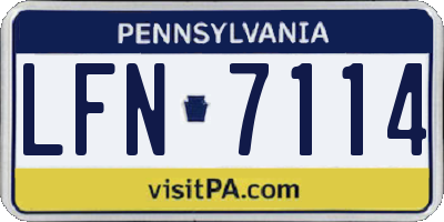 PA license plate LFN7114