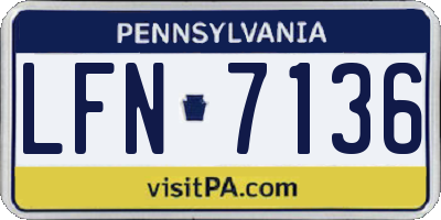 PA license plate LFN7136