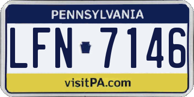 PA license plate LFN7146