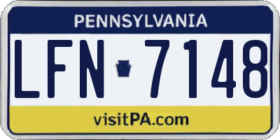 PA license plate LFN7148