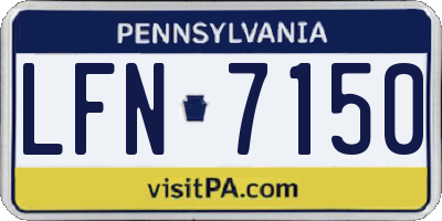 PA license plate LFN7150