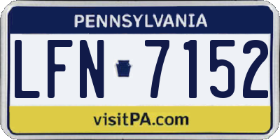 PA license plate LFN7152