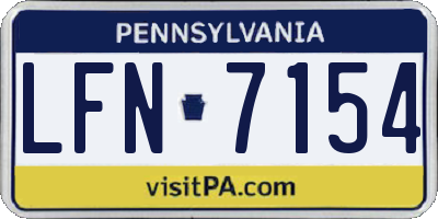PA license plate LFN7154
